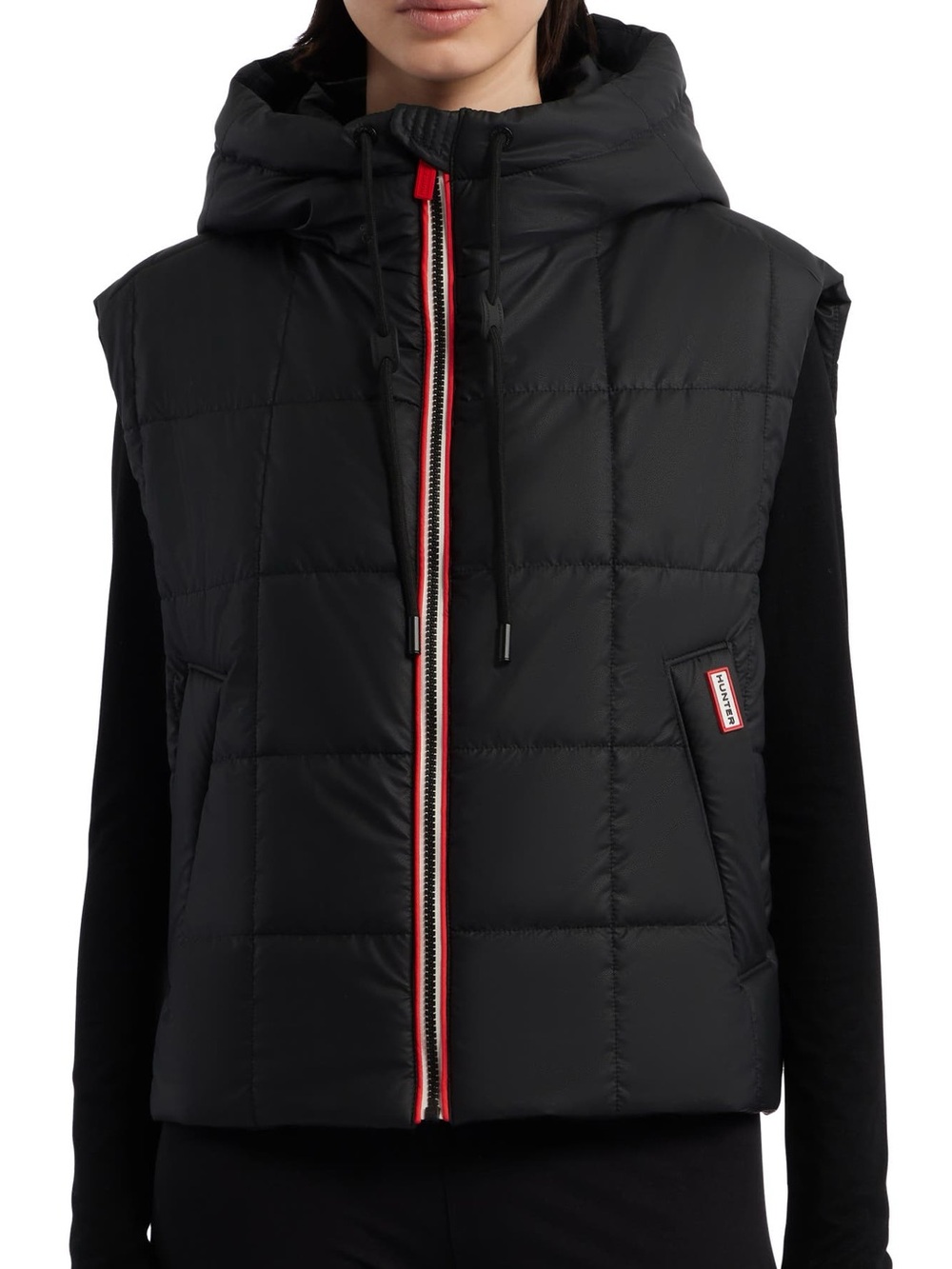 Hunter Lindsey Quilted Coated Water Repellent Vest